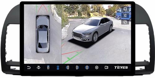 Магнитола для Toyota Camry 30 2001-2006 (рамка черная) - Teyes CC3-2K-360 монитор 13" 2K QLED на Android 10, Быстрая, CarPlay, 4G SIM-слот, 4 камеры в комплекте