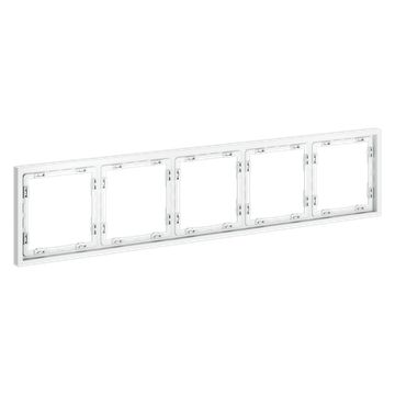 Рамка пластиковая VOLTUM S70 на 5 постов, (белый матовый)