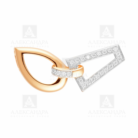 Подвеска из золота 585 пробы с Фианит