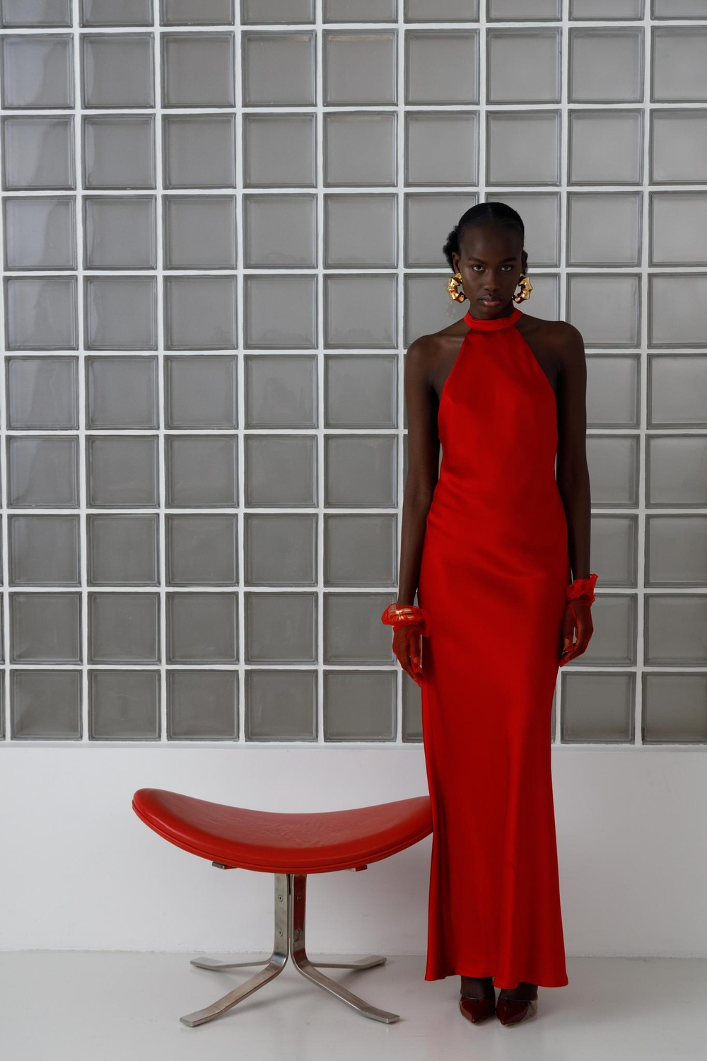 Платье с перекрутом на спине Etrette