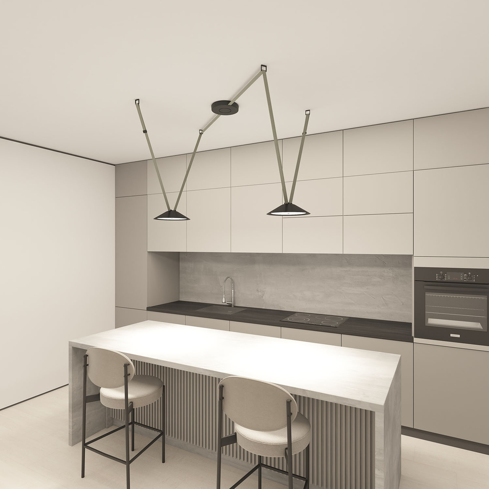 DK5564-BK Cветильник для трека-ремня Belty, серия Flow, со светодиодом, D300*H71мм, 48V DC, 20W, RA90, 120°, 4000K, IP20, черный, алюминий