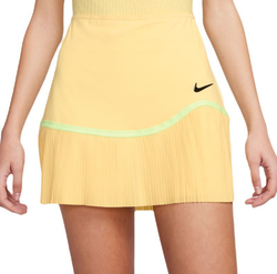 Теннисная юбка Nike Dri-Fit Advantage Pleated Skirt - soft yellow/soft yellow/black