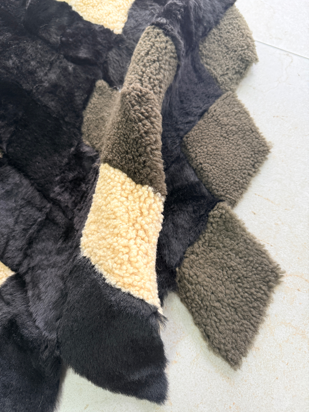 Покрывало меховое ковер из шкуры овчины