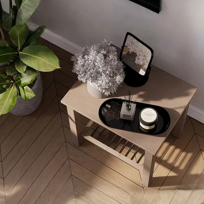 Журнальный столик ВОЙВЫВ 50x40x45 см, серо-коричневый