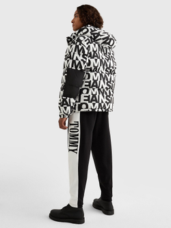 Пуховик Tommy Jeans The Alaska Logo Puffer Jacket Black / White AOP