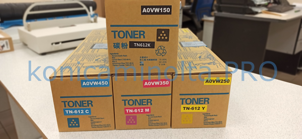 Тонер TN-612K совместимый для Konica Minolta черный A0VW150