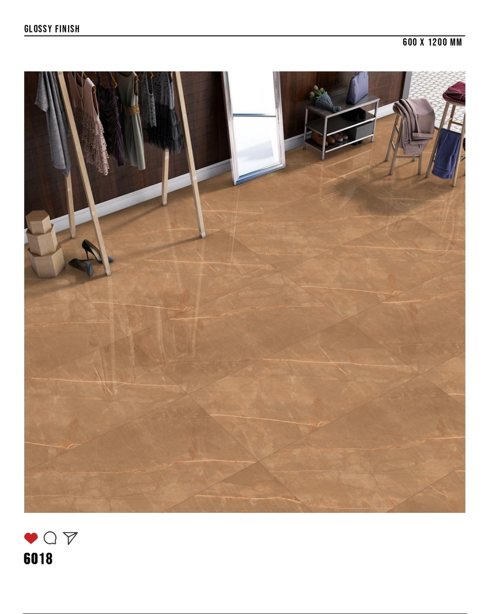 Керамогранит glossy №1 60х120, 6018