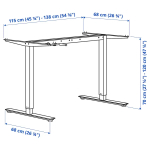 Каркас стола - IKEA TROTTEN, 120/70x160/120см, белый, ТРОТТЕН ИКЕА