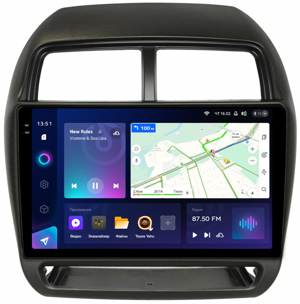 Магнитола для Mitsubishi ASX 2017+ - Teyes CC3-2K монитор 10.36" 2K QLED на Android 10, ТОП процессор, CarPlay, 4G SIM-слот