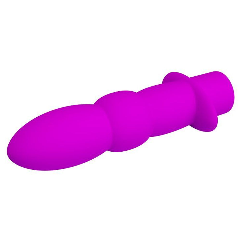 Лиловый анальный вибромассажер Wyatt - 11,5 см. (Цвет: лиловый)