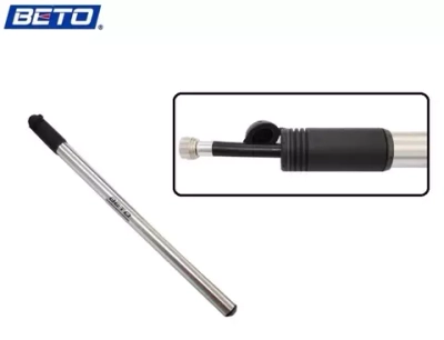 Насос компактный (ручной) BETO CPS-002A, алюминиевый, 400 мм, с выдвижным шлангом, универсальный, AV/FV, с креплением на раму, блистер (BETOCPS006AL)