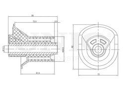 Сайлентблок задней балки UNIO RMP-20252