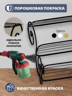 Универсальная этажерка Винтаж-4 чёрная