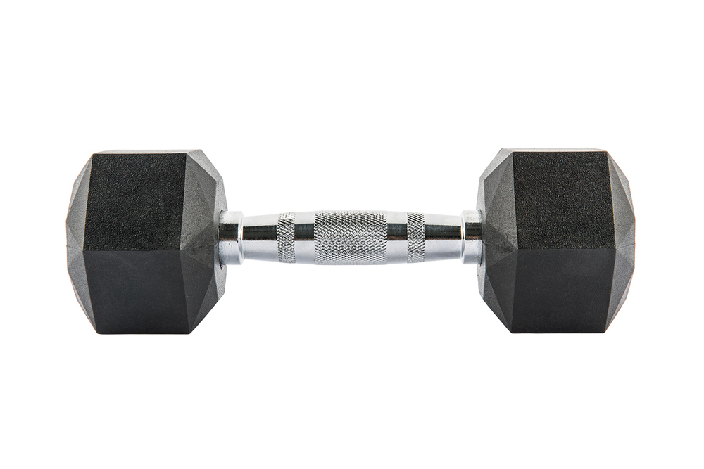 Комплект обрезиненных октагональных гантелей 10 пар от 2,5 до 25кг UFC