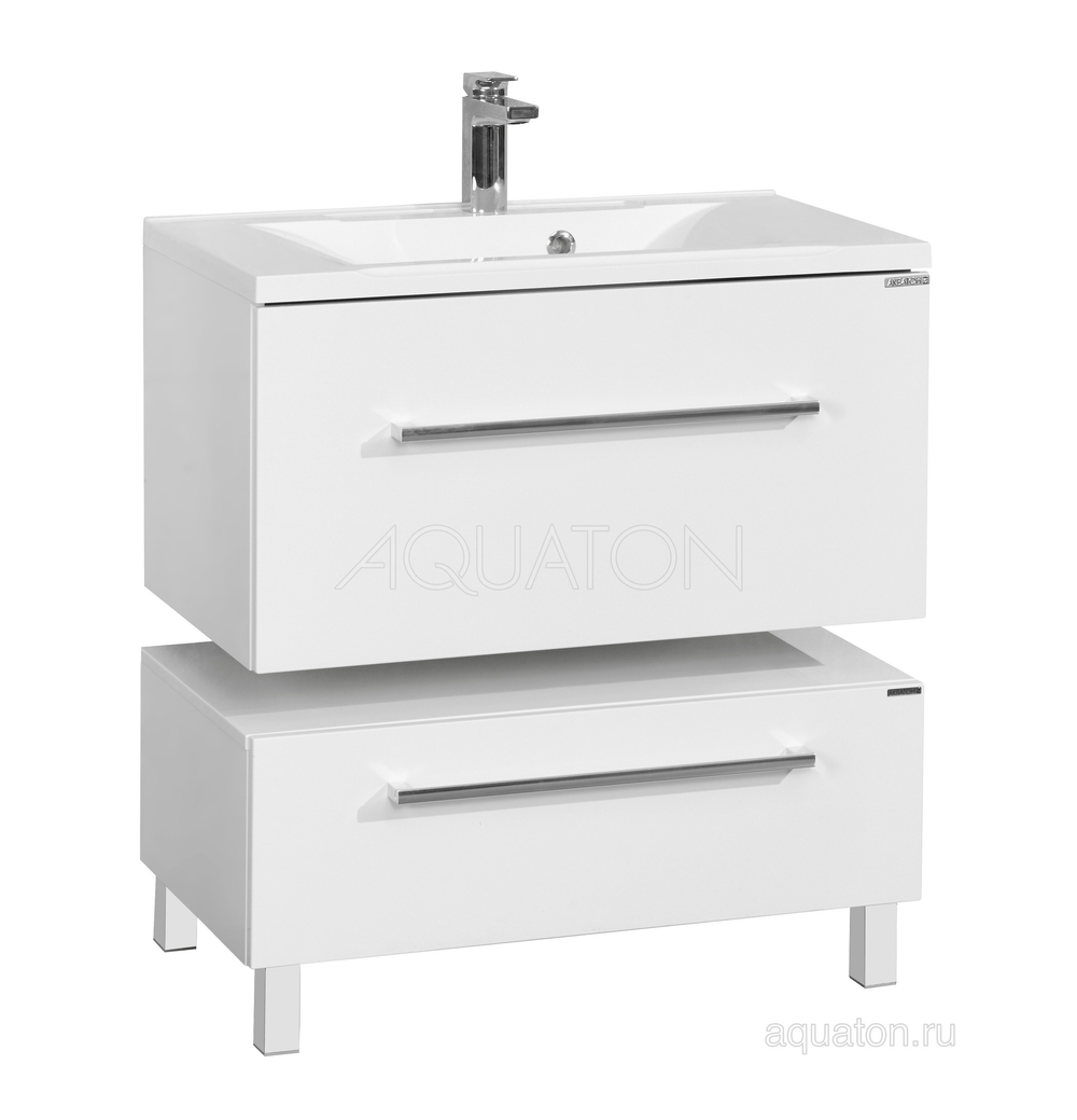 Тумба под раковину AQUATON Мадрид 80 М 1 ящик белый 1A126801MA010