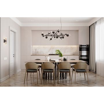 Люстра подвесная 4*E27+2*GU10 V000329 11033/6PL Chrome хром Saldo Indigo