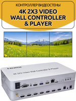 Контроллер видеостены 4K 2x3 Video Wall Controller & Player