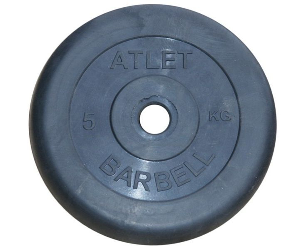 Диск обрезиненный BARBELL ATLET 5 кг / диаметр 26 мм