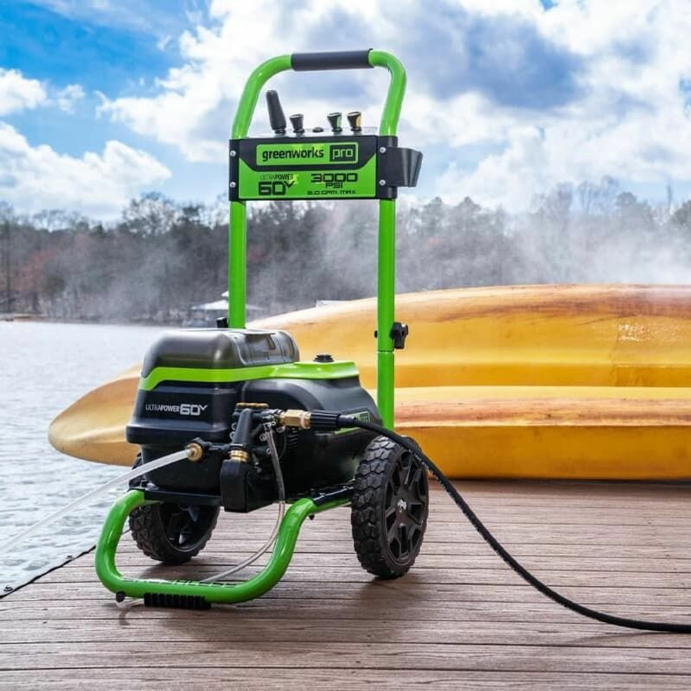 Мойка высокого давления аккум. Greenworks GDPW60DP (60V, 250бар, бесщет, с портом на 2 АКБ) 5106207