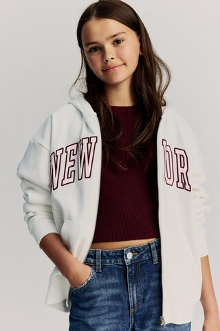 H&M Толстовка с вышивкой, белый