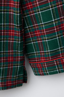 ZARA ФЛАНЕЛЕВАЯ ПИЖАМА В КЛЕТКУ, ЗЕЛЕНЫЙ