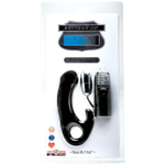 Массажер анальный с виброяйцом Butt Silicone (7 режимов) (Цвет: черный)