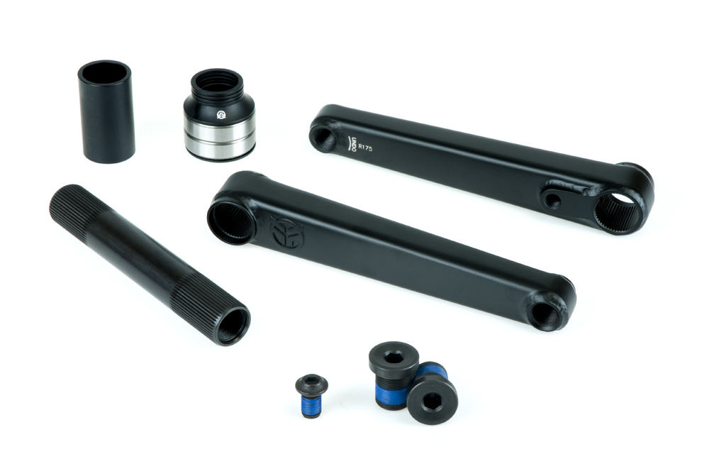 BMX Шатуны Federal Vice V2 3pc Chromoly Crank with mid BB 24mm / 175mm Black