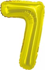 Шар с клапаном (16"/41 см) Цифра, 7, Золото