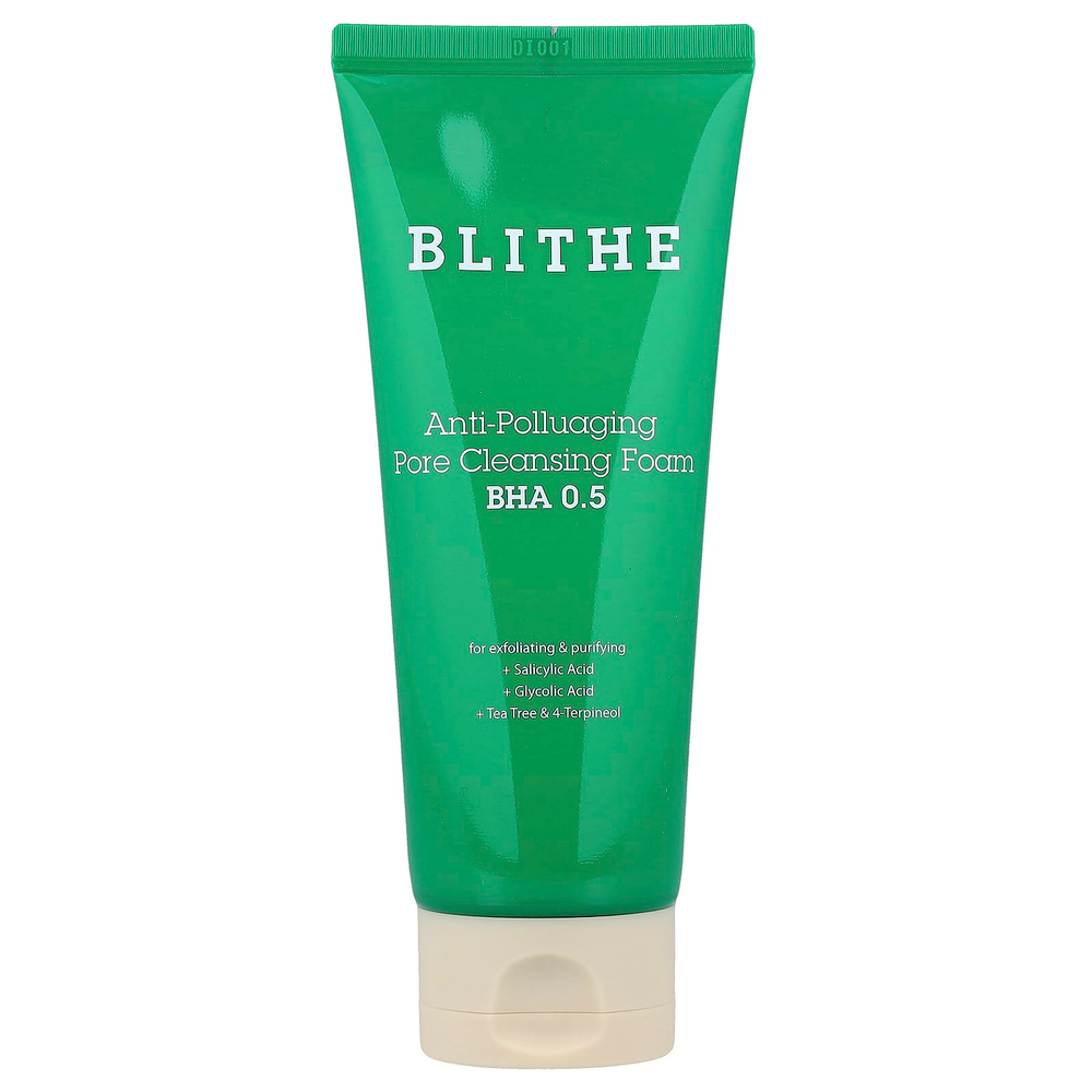 Blithe, Пенка для очищения пор против загрязнения, BHA 0,5, 150 мл (5,07 жидк. Унции)