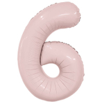 Шар фольгированный Цифра 6 101 см (Розовый)