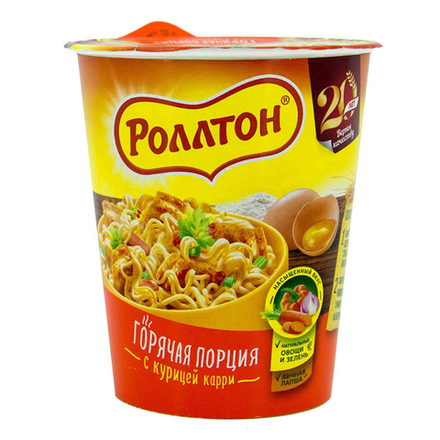 Лапша Ролтон с курицей карри стакан 70 гр