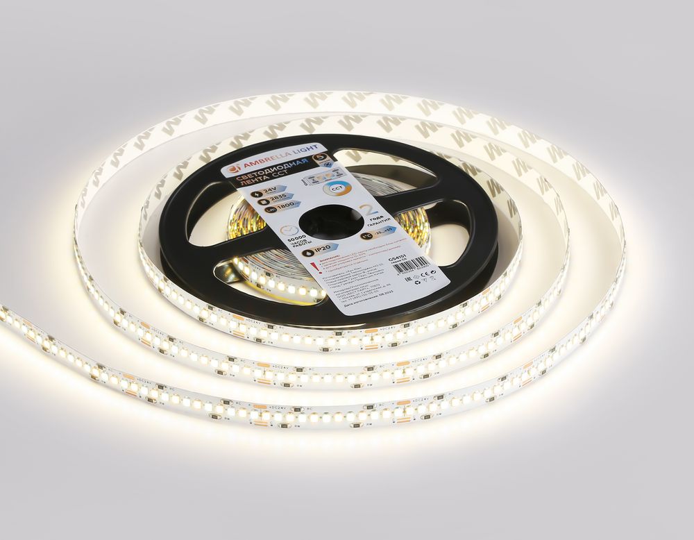 Ambrella Светодиодная лента с регулировкой температуры света GS4151 2835 240Led /18W m/ 24V IP20 CCT 3000-650 LED Strip 24V GS4151