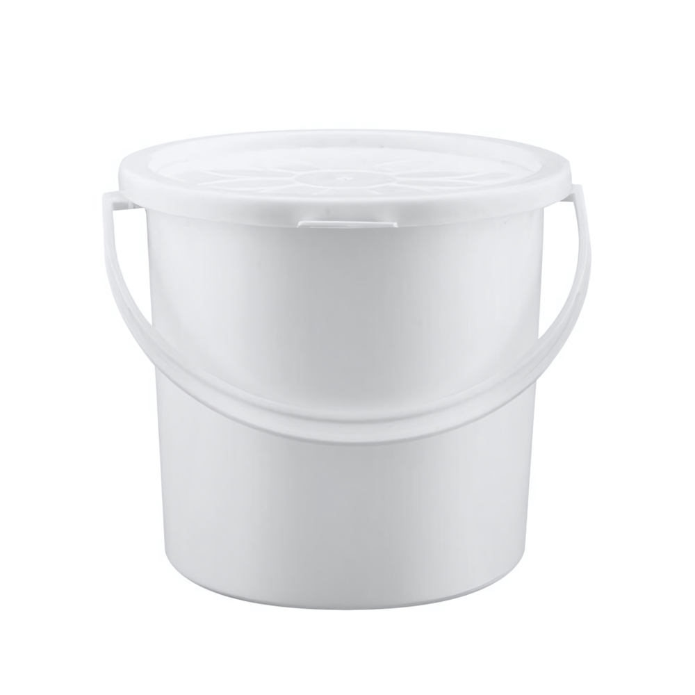 Ведро с герметичной крышкой и ручкой 2,5 л (белое)