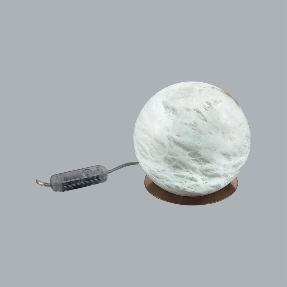 6685/8TL L-VISION ODL25 195 Настольный светильник бронзовый/металл/алебастр IP20 LED 8W с тумблером 3000/4000/6000K на выкл. 220V MARBELLA