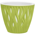 Кашпо для цветов пластиковое 4,5л d-21.5 см «Вдохновение» Фисташковый