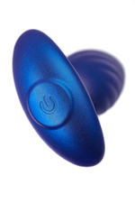 Синяя анальная вибровтулка Closs с управлением через приложение