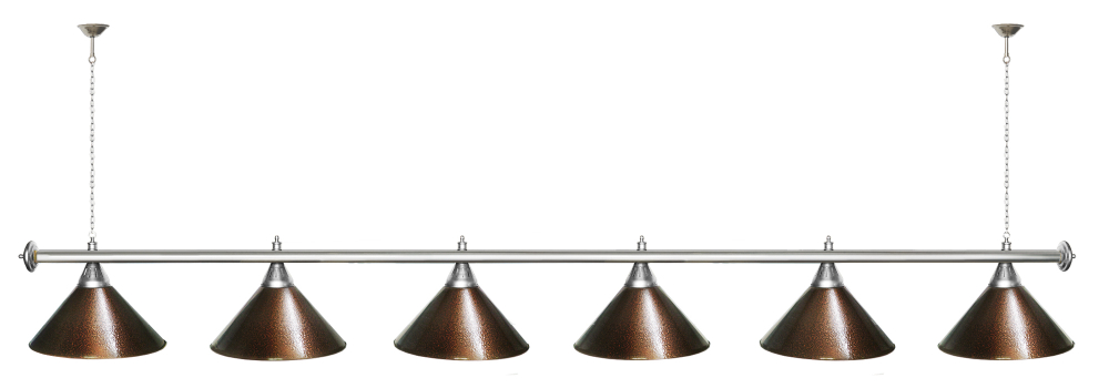 Лампа STARTBILLIARDS 6 пл. (плафоны золотые,штанга золотая,фурнитура золото)