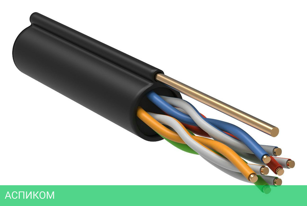 Кабель витая пара ITK BC3-C5E04-359-305-G черный