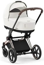 Коляска Cybex Priam IV Rosegold complete Cloud G Stone Grey Plus Base G 3 в 1 Off White