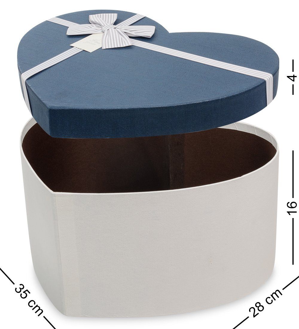 WF-94/3-B Коробка «Сердце» цв.молочн./син.