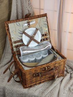 HOLYDAY BASKET Набор для пикника с термосумкой и пледом на 4 персоны