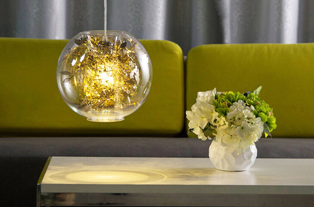 Pendant design lamp Tangle Globe by Artecnica (Silver)