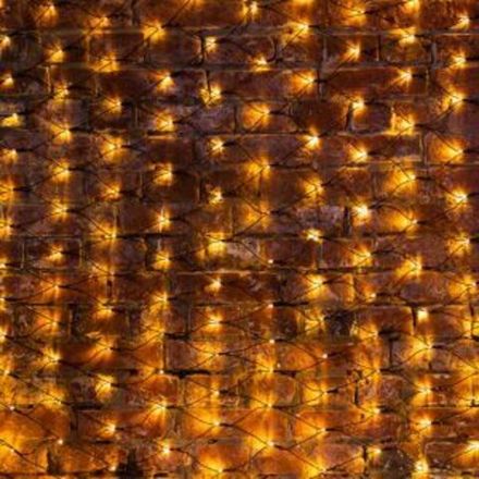 Гирлянда "Сеть" 2х1,5м, черный ПВХ, 288 LED ТЕПЛЫЙ БЕЛЫЙ
