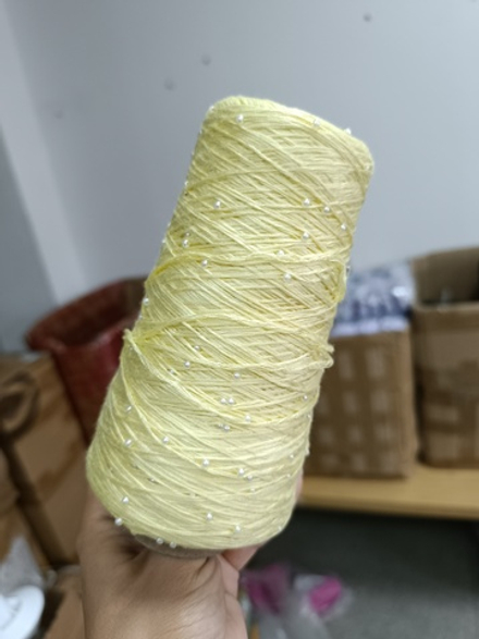 Бледно-жёлтый, арт. ХБ30, хлопок с бисером