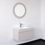 Тумба-умывальник для ванной Comforty Мадрид-70 серый шёлк с раковиной Comforty 70E