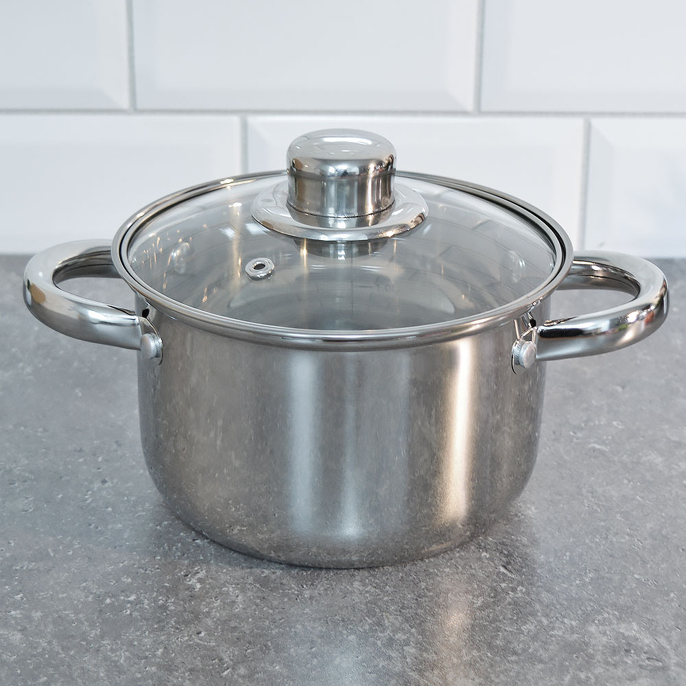 Набор кастрюль 3 предмета (1,9л, 2,9л, 3,9л) нерж, DNN3 SD-A17-6