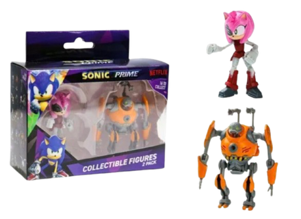 Набор фигурок Sonic Prime Sonic the Hedgehog Расти Роуз (Эми) и Эгг-робот (Вид 3)