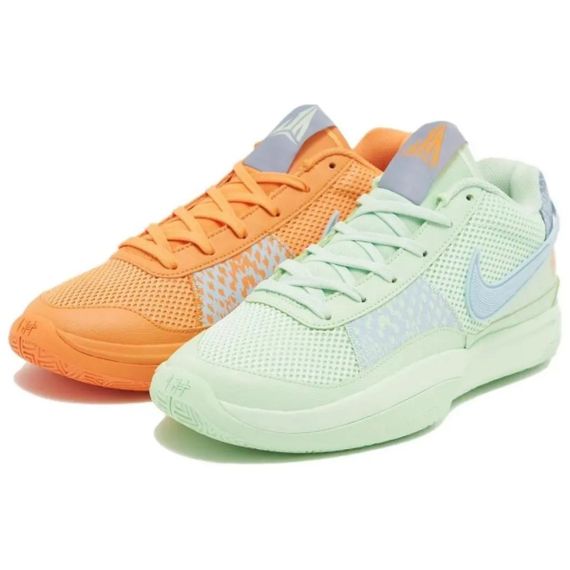 NIKE Ja 1 Баскетбольные кроссовки Низки Зеленые и оранжевые Мужские