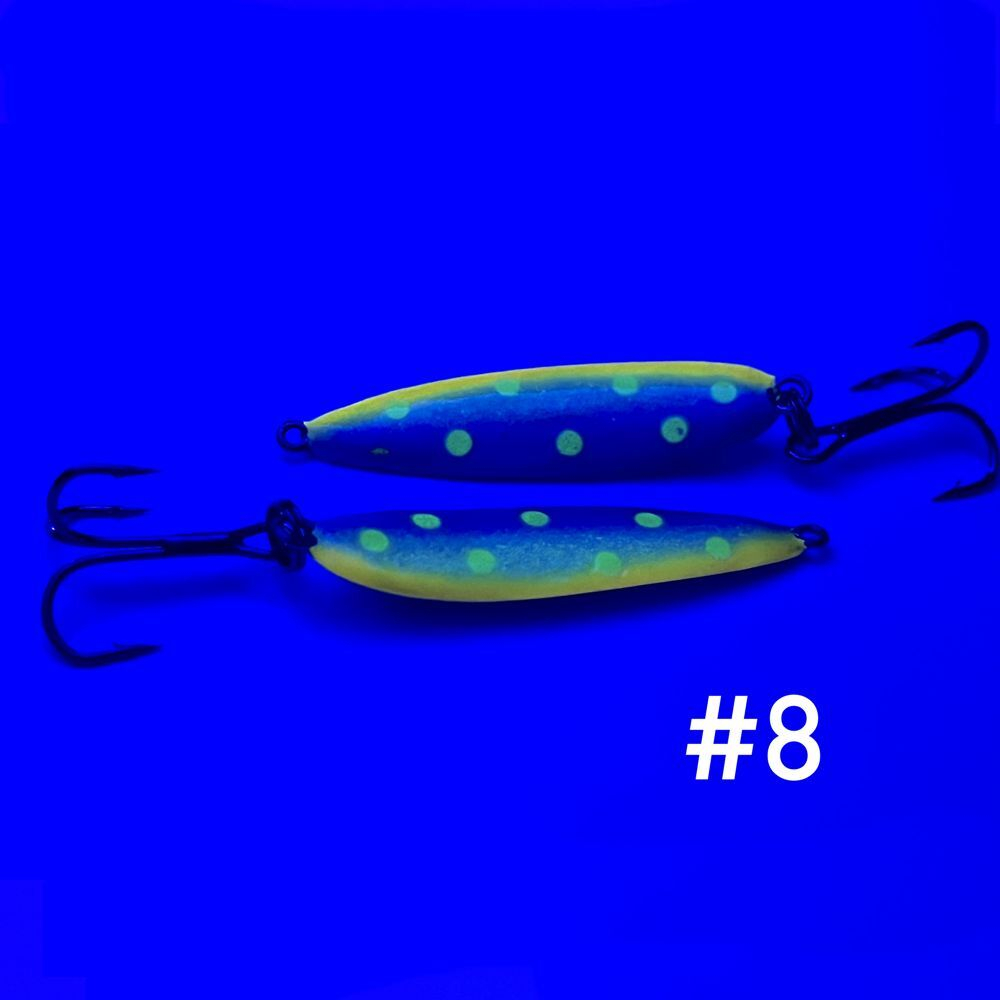 Блесна (пилькер) ЖОР "Алтынка" цветная с тройником (50мм, 13гр), Нейзильбер