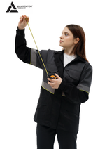 Костюм женский летний «ЮЖНАЯ ШИРОТА» (куртка+брюки) цв.черный/серый